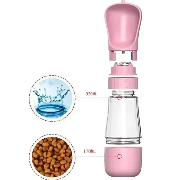 Portable 2-in-1 Dog Water & Treat Bottle
